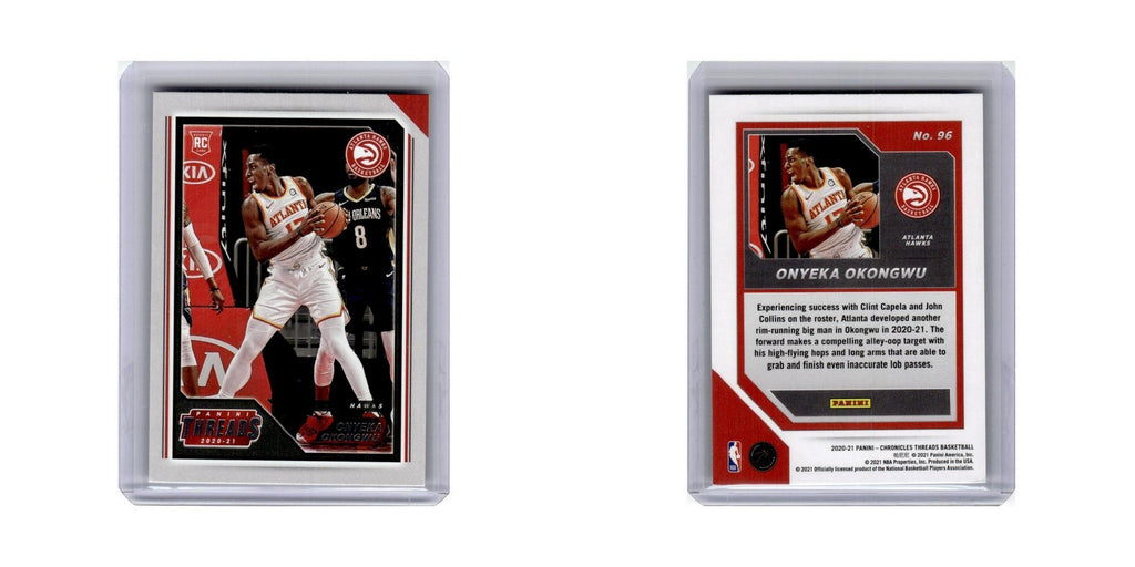 Onyeka Okongwu Rookie 2020 Panini Chronicles Threads #96 Atlanta Hawks NM