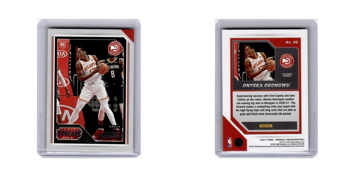 Onyeka Okongwu Rookie 2020 Panini Chronicles Threads #96 Atlanta Hawks NM