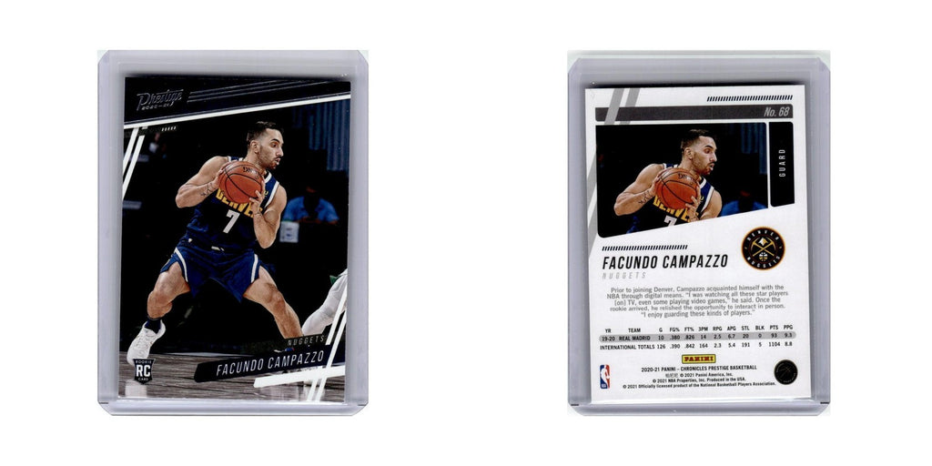Facundo Campazzo Rookie 2020 Panini Chronicles Prestige #68 Denver Nuggets NM