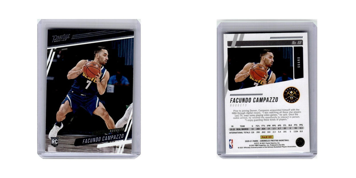 Facundo Campazzo Rookie 2020 Panini Chronicles Prestige #68 Denver Nuggets NM