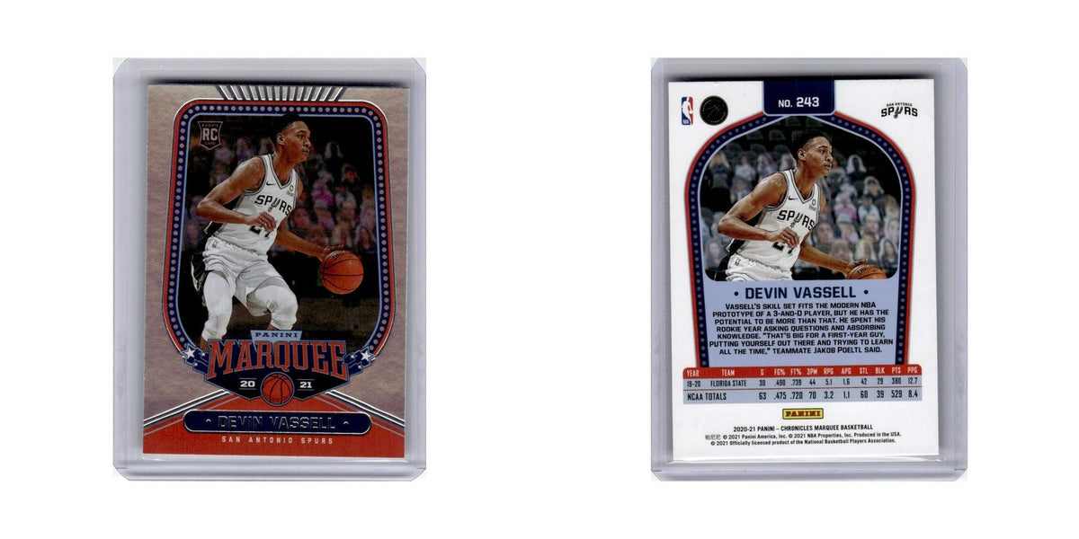Devin Vassell Rookie 2020 Panini Chronicles Marquee #243 San Antonio Spurs NM