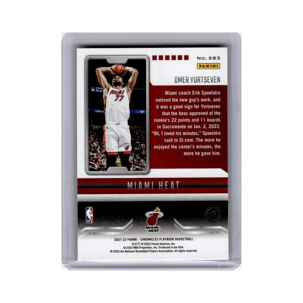 Omer Yurtseven Rookie 2021 Panini Chronicles Playbook #283 Miami Heat NM