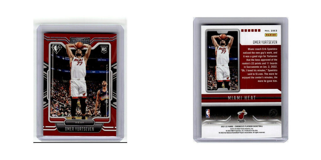 Omer Yurtseven Rookie 2021 Panini Chronicles Playbook #283 Miami Heat NM