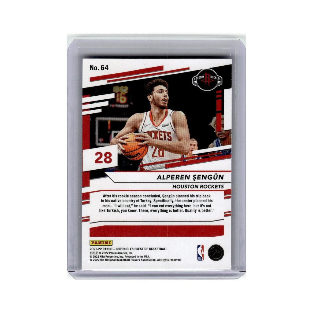 Alperen Sengun Rookie 2021 Panini Chronicles Prestige #64 Houston Rockets NM