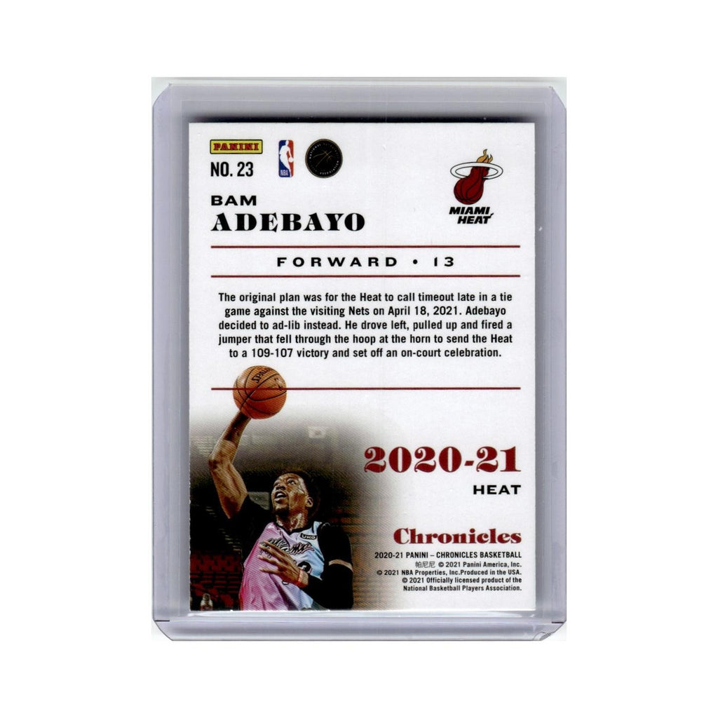 Bam Adebayo 2020 Panini Chronicles #23 Miami Heat Basketball Card NM