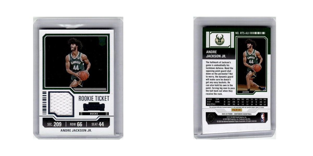 Andre Jackson Jr Rookie 2023 Panini Contenders #RTS-AJJ Milwaukee Bucks NM