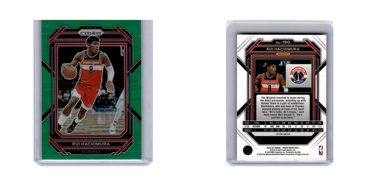 Rui Hachimura 2022 Panini Prizm Green #190 Washington Wizards Basketball Card NM