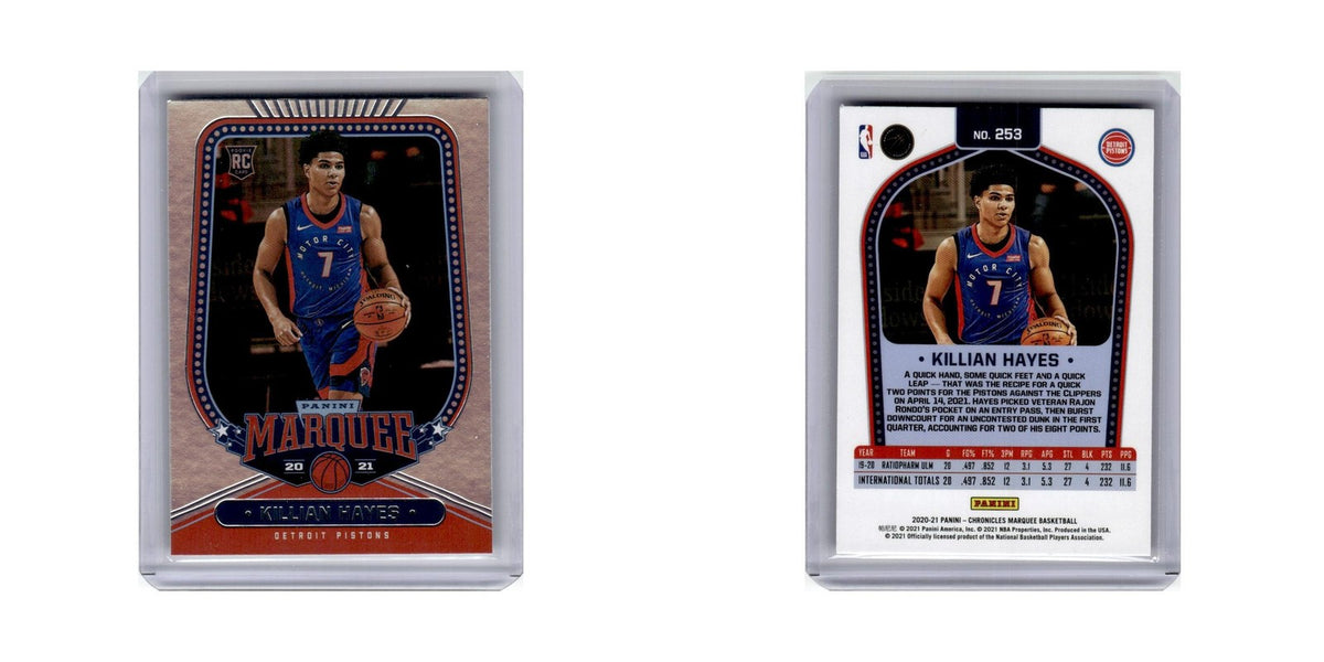 Killian Hayes Rookie 2020 Panini Chronicles Marquee #253 Detroit Pistons NM