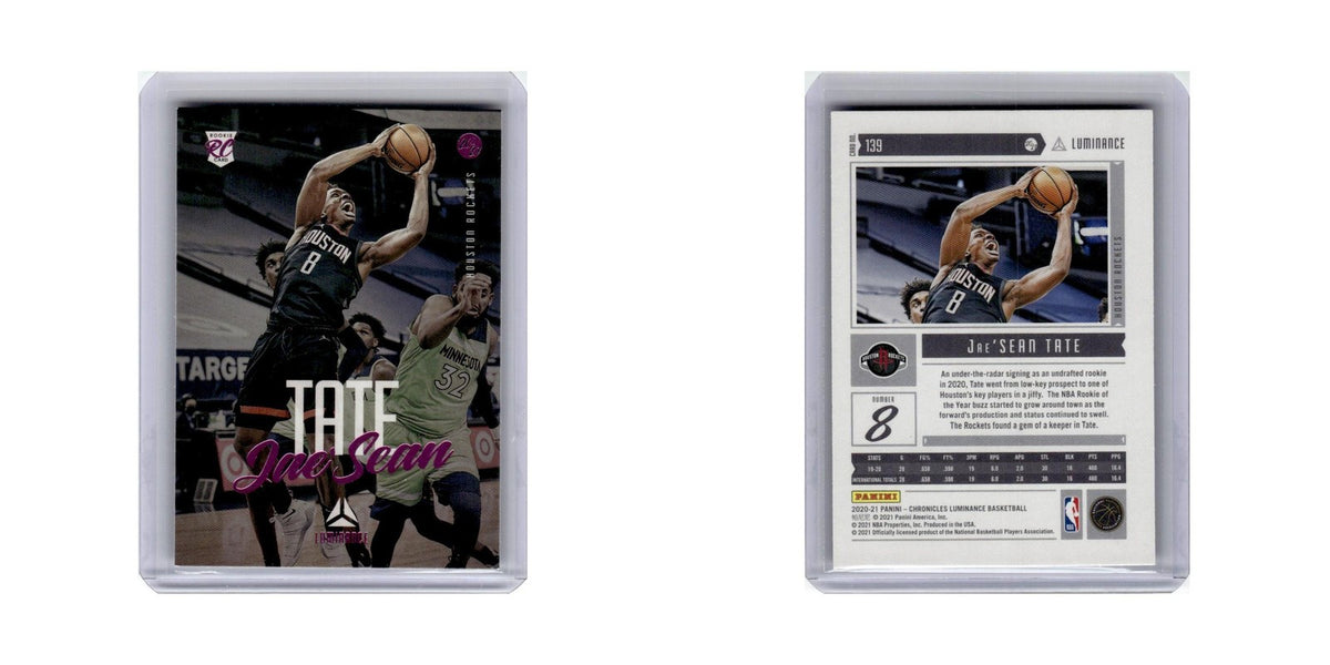 Jae'Sean Tate Rookie 2020 Panini Chronicles Luminance #139 Houston Rockets NM
