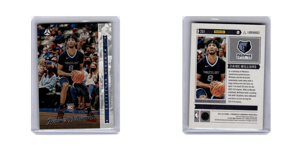Ziaire Williams Rookie 2021 Panini Chronicles Luminance #251 Grizzlies NM