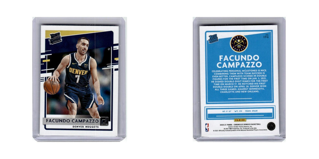 Facundo Campazzo 2020 Donruss Rated Rookie #196 Denver Nuggets NM
