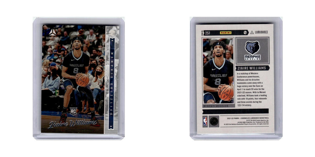 Ziaire Williams Rookie 2021 Panini Chronicles Luminance #251 Grizzlies NM