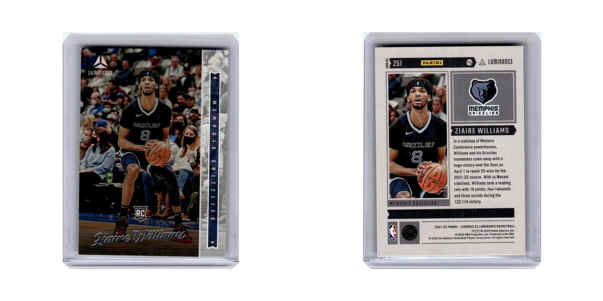 Ziaire Williams Rookie 2021 Panini Chronicles Luminance #251 Grizzlies NM
