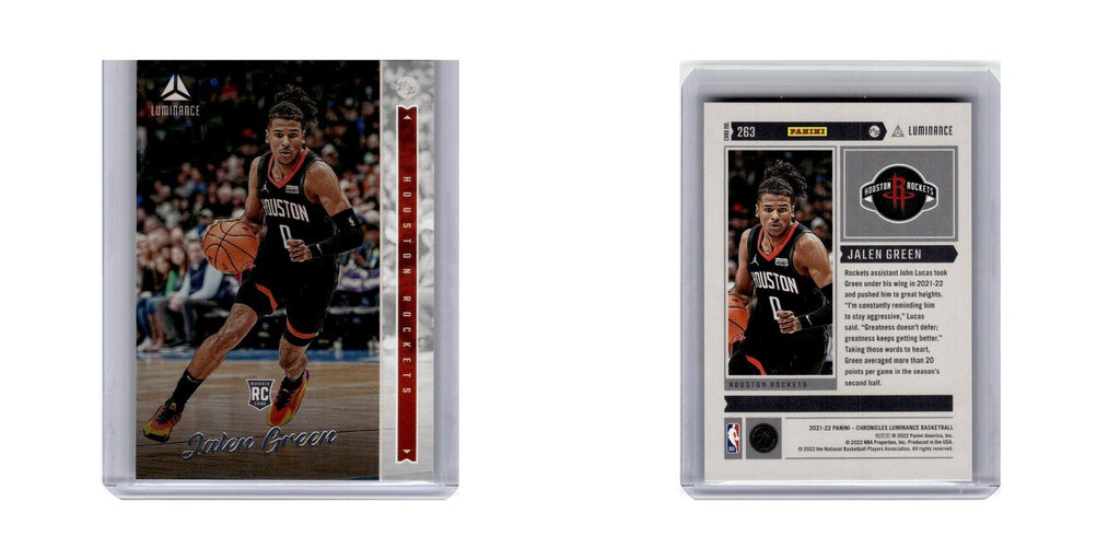 Jalen Green Rookie 2021 Panini Chronicles Luminance #263 Houston Rockets NM