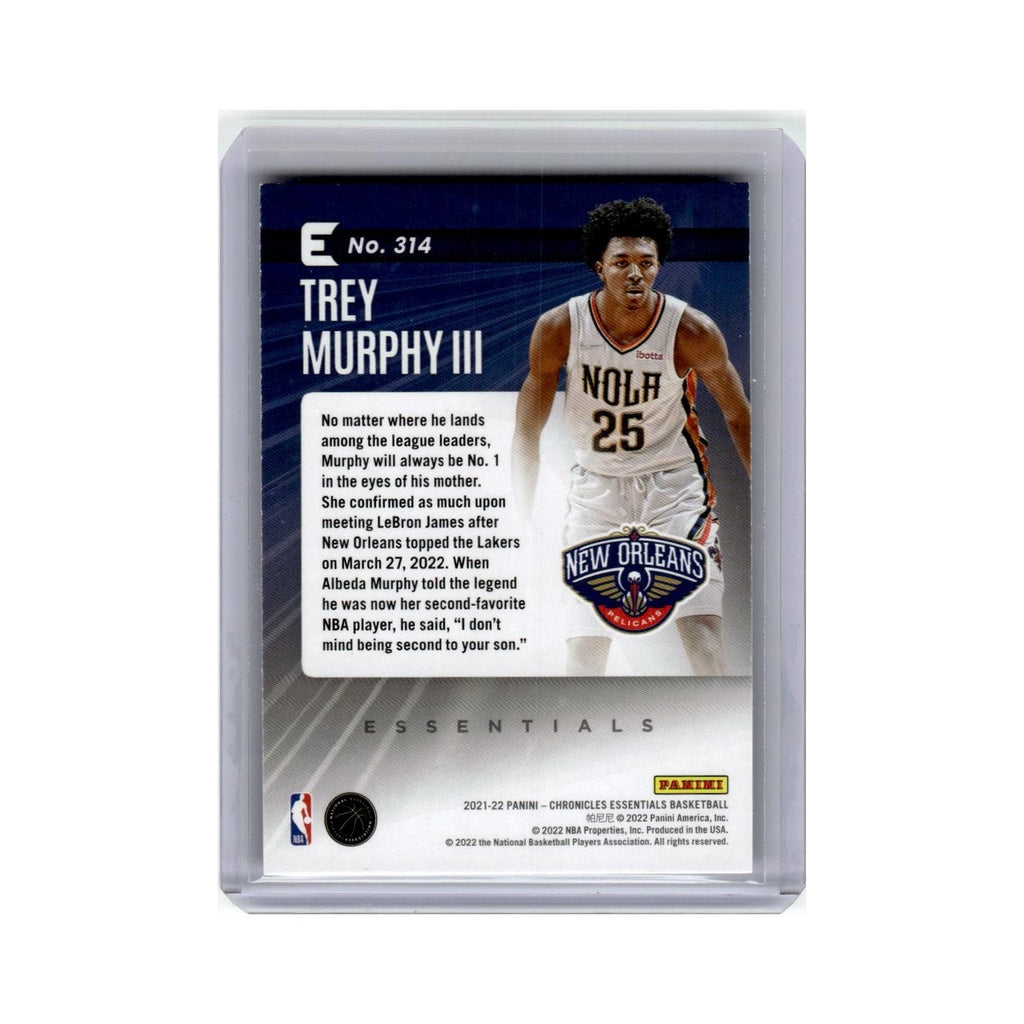 Trey Murphy III Rookie 2021 Panini Chronicles Essentials #314 Pelicans NM