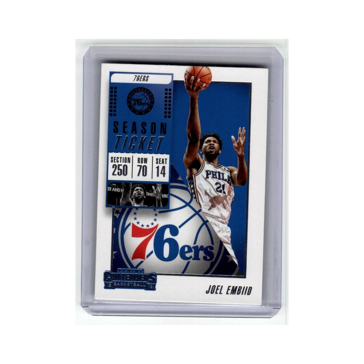 Joel Embiid 2018 Panini Contenders Season Ticket #25 Philadelphia 76ers NM