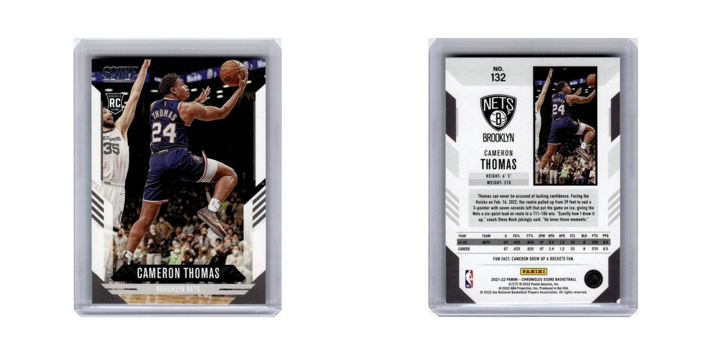 Cameron Thomas Rookie 2021 Score #132 Brooklyn Nets Basketball Card NM
