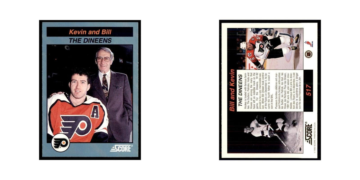 1992 Score Canadian Bill Dineen/Kevin Dineen Philadelphia Flyers #517