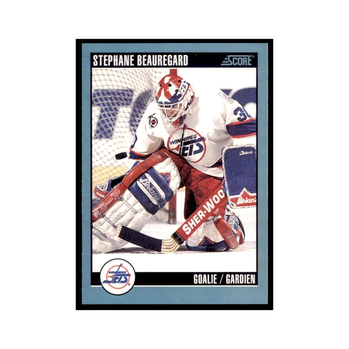 1992 Score Canadian Stephane Beauregard Winnipeg Jets #402