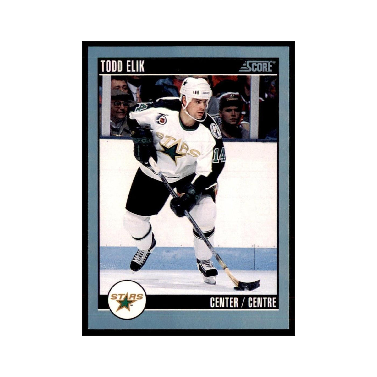 1992 Score Canadian Todd Elik Minnesota North Stars #307