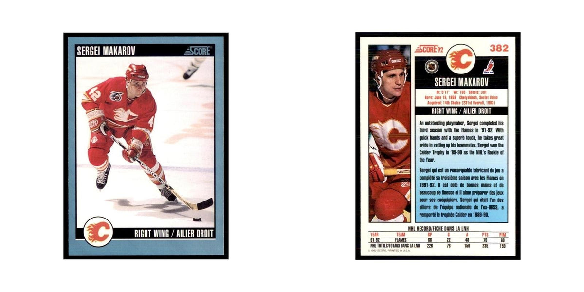 1992 Score Canadian Sergei Makarov Calgary Flames #382