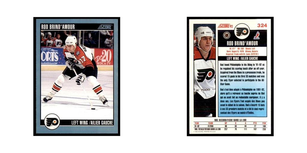 1992 Score Canadian Rod Brind'Amour Philadelphia Flyers #324