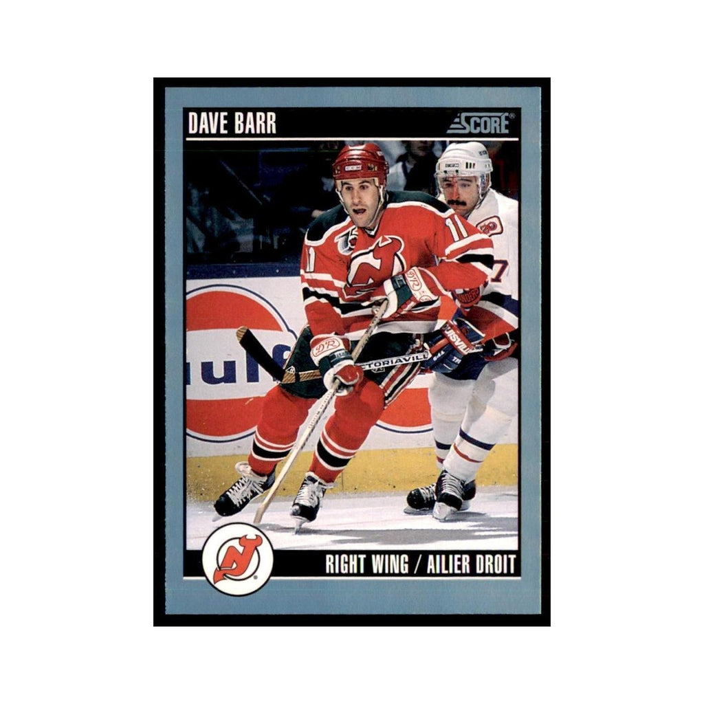 1992 Score Canadian Dave Barr New Jersey Devils #315