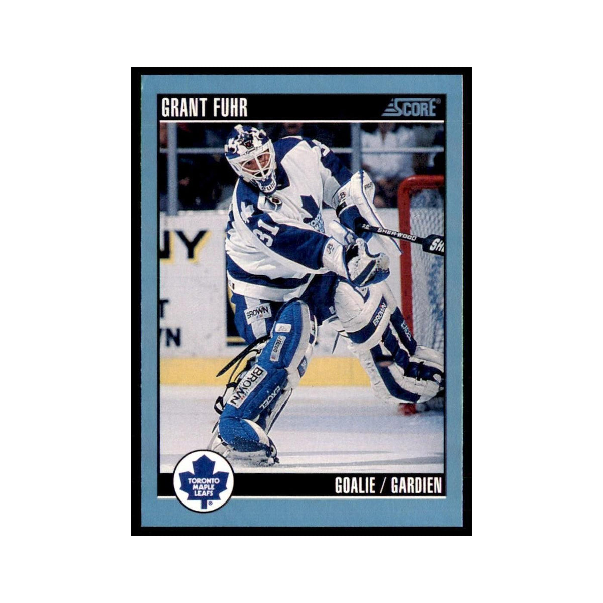 1992 Score Canadian Grant Fuhr Toronto Maple Leafs #20