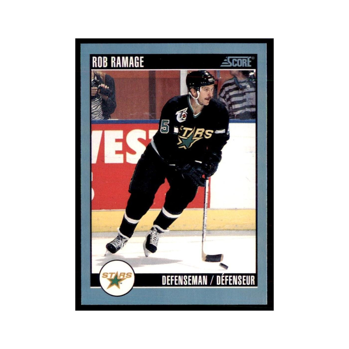 1992 Score Canadian Rob Ramage Minnesota North Stars #351