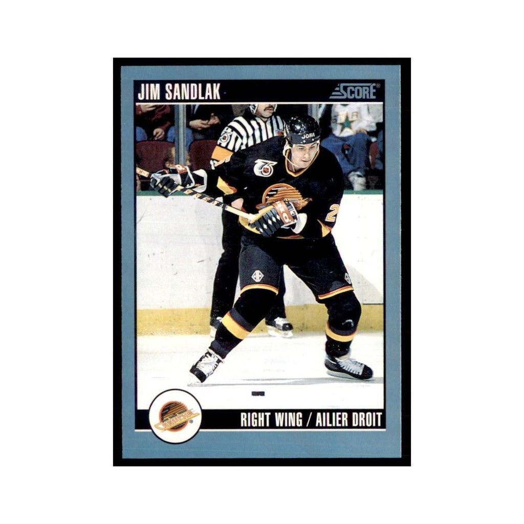 1992 Score Canadian Jim Sandlak Vancouver Canucks #379