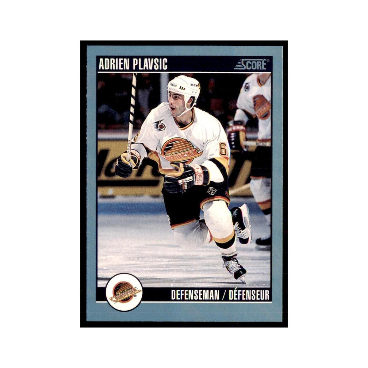 1992 Score Canadian Adrien Plavsic Canucks #531