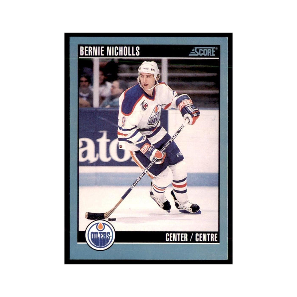 1992 Score Canadian Bernie Nicholls Edmonton Oilers #340