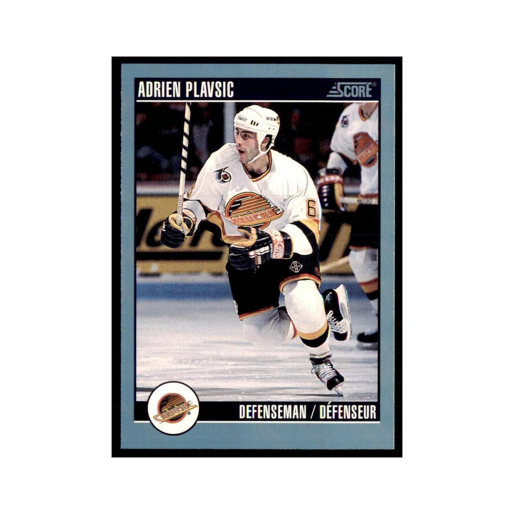 1992 Score Canadian Adrien Plavsic Vancouver Canucks #531