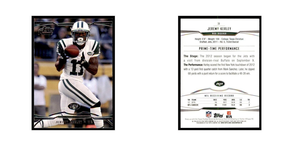 2013 Topps Prime Jeremy Kerley Football Cards #38