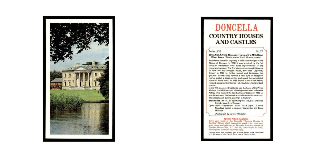 1981 Doncella Cigars Country Houses Castles Broadlands #27
