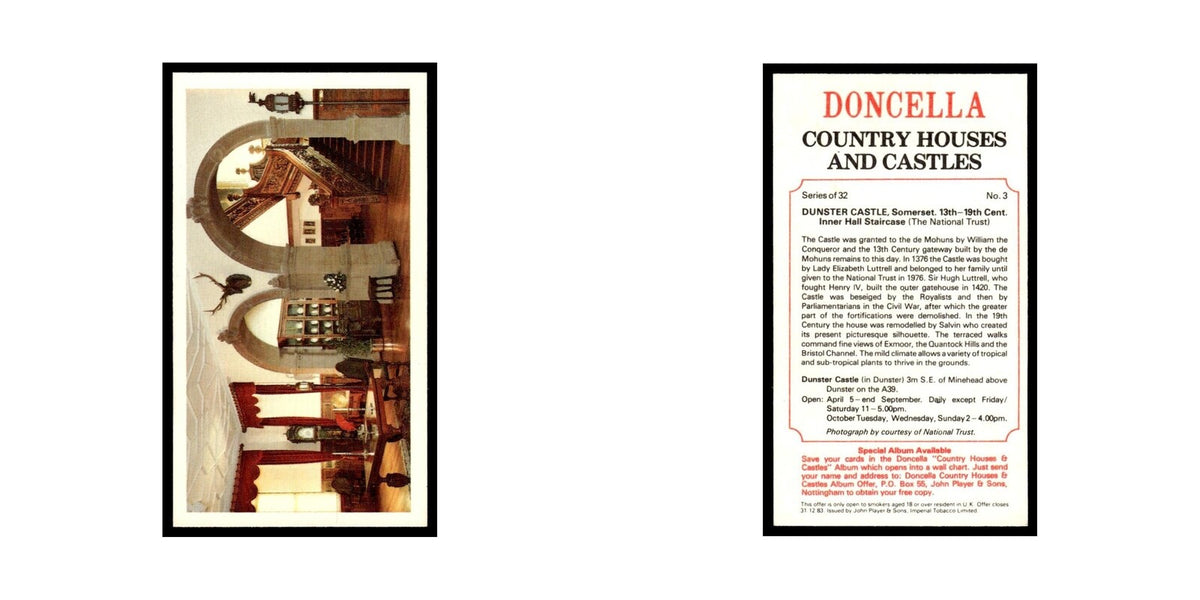 1981 Doncella Cigars Country Houses Castles Dunster Castle #3
