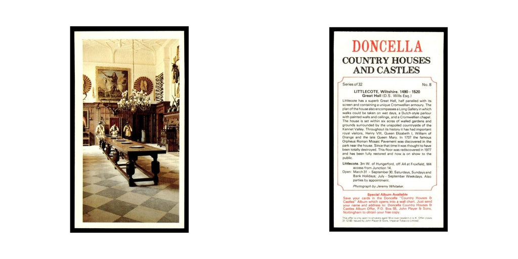 1981 Doncella Cigars Country Houses Castles Littlecote #8
