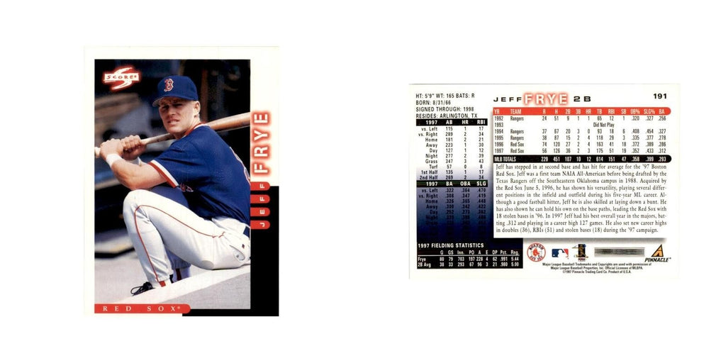 1998 Score Jeff Frye Baseball Cards #191