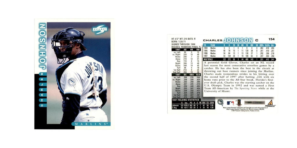 1998 Score Charles Johnson Baseball Cards #154