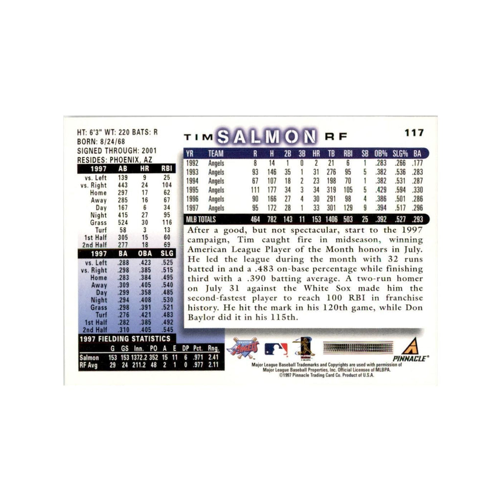 1998 Score Tim Salmon Baseball Cards #117