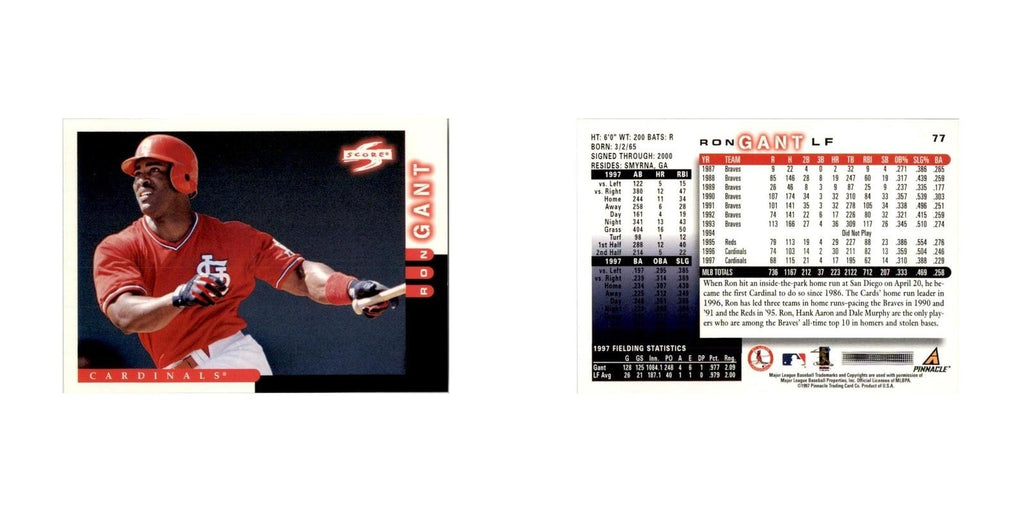 1998 Score Ron Gant Baseball Cards #77