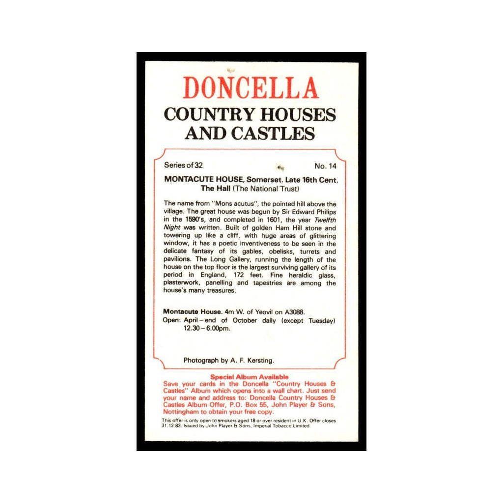 1981 Doncella Cigars Country Houses Castles Montacute House #14