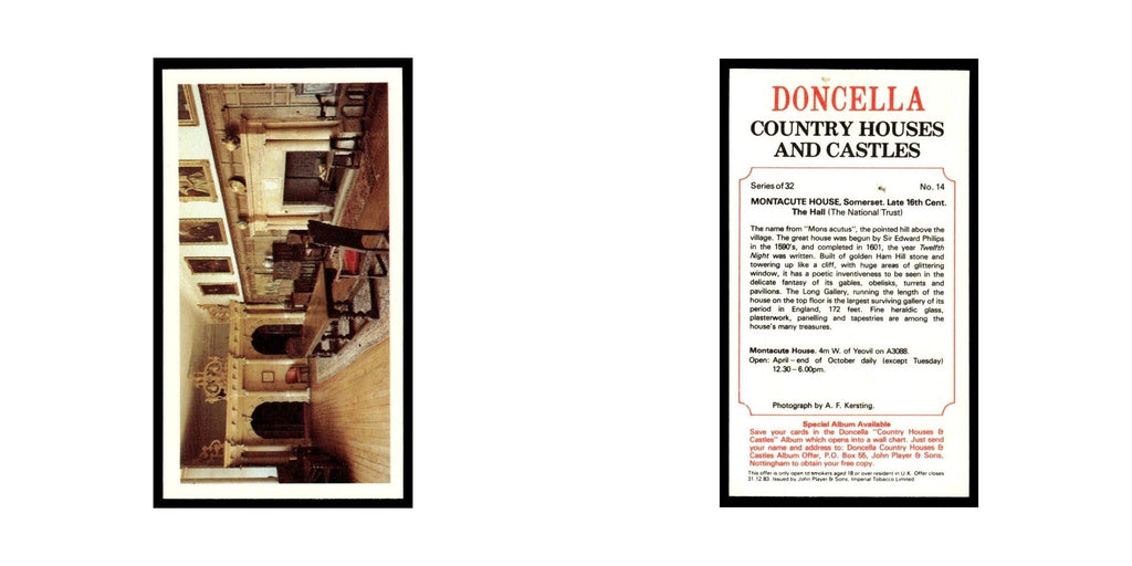 1981 Doncella Cigars Country Houses Castles Montacute House #14