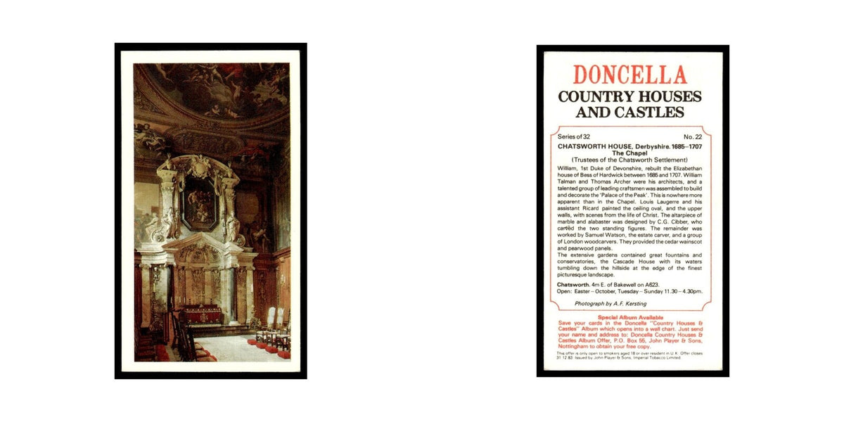 1981 Doncella Cigars Country Houses Castles Chatsworth House #22