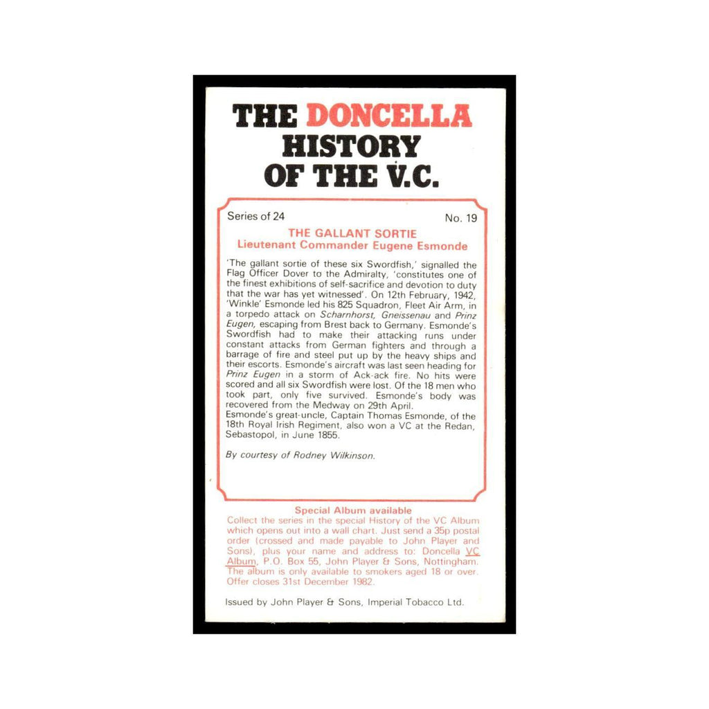 1980 Doncella Cigars History of the V.C. The Gallant Sortie #19