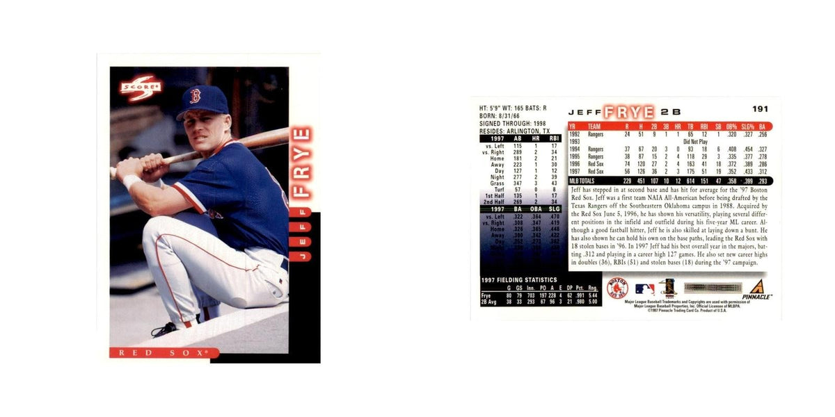 1998 Score Jeff Frye Baseball Cards #191
