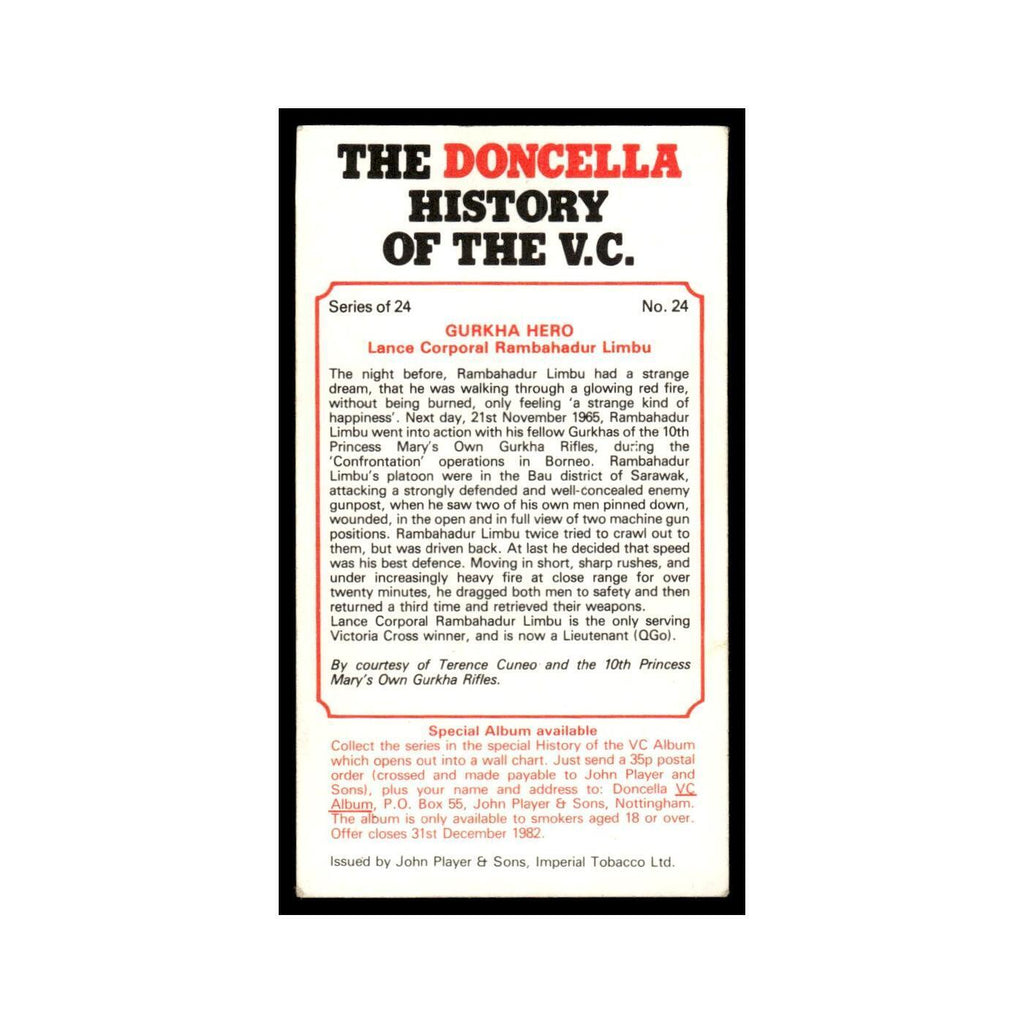 1980 Doncella Cigars History of the V.C. Gurkha Hero #24