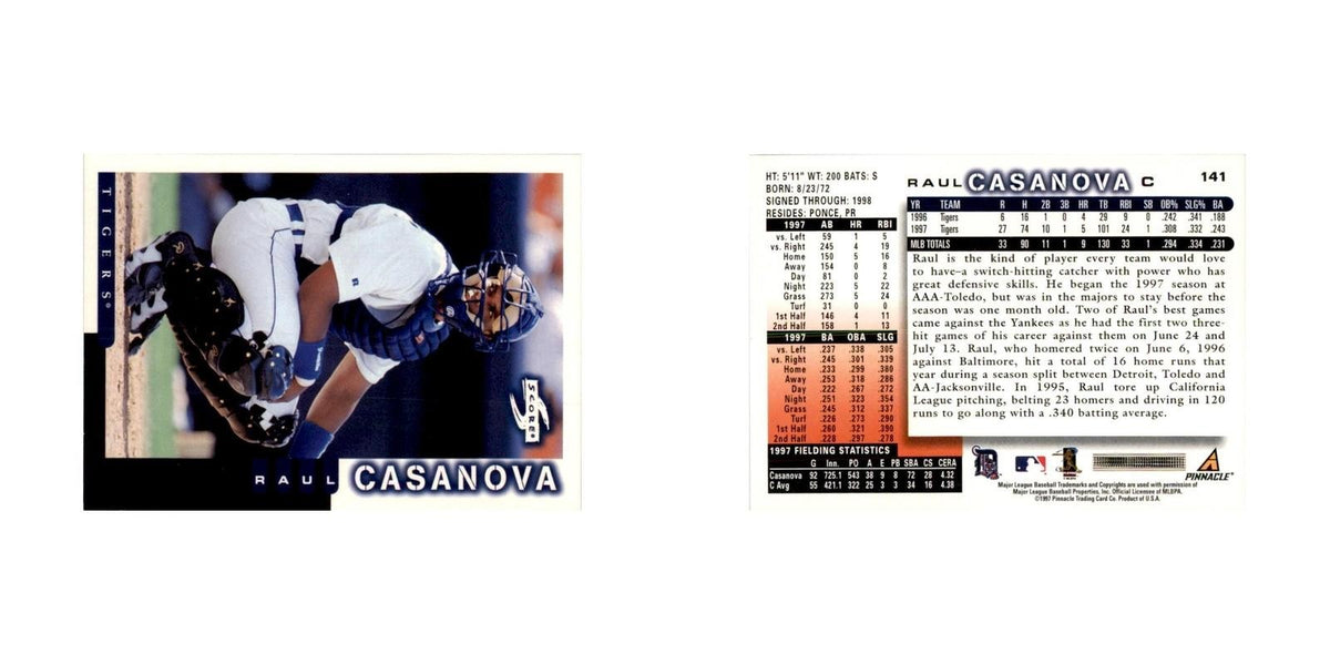 1998 Score Raul Casanova Baseball Cards #141