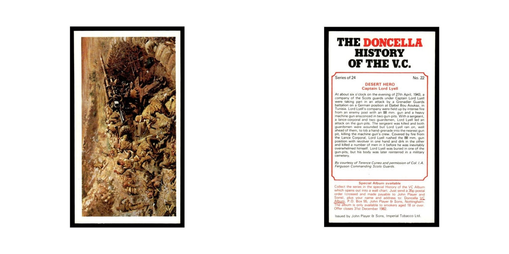 1980 Doncella Cigars History of the V.C. Desert Hero #22