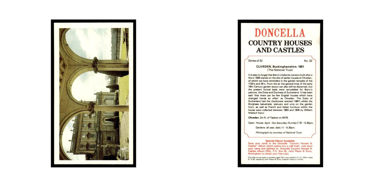 1981 Doncella Cigars Country Houses Castles Cliveden #32